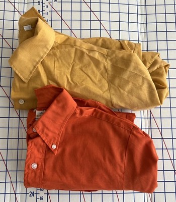 2 Long Sleeve Button Down Shirts: M 15-15 1/2-Bud Berma & Needles Of California