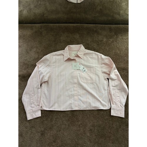 Uniqlo JW Anderson Cropped Oxford Boxy Pink White (Small) BRAND NEW WITH TAGS