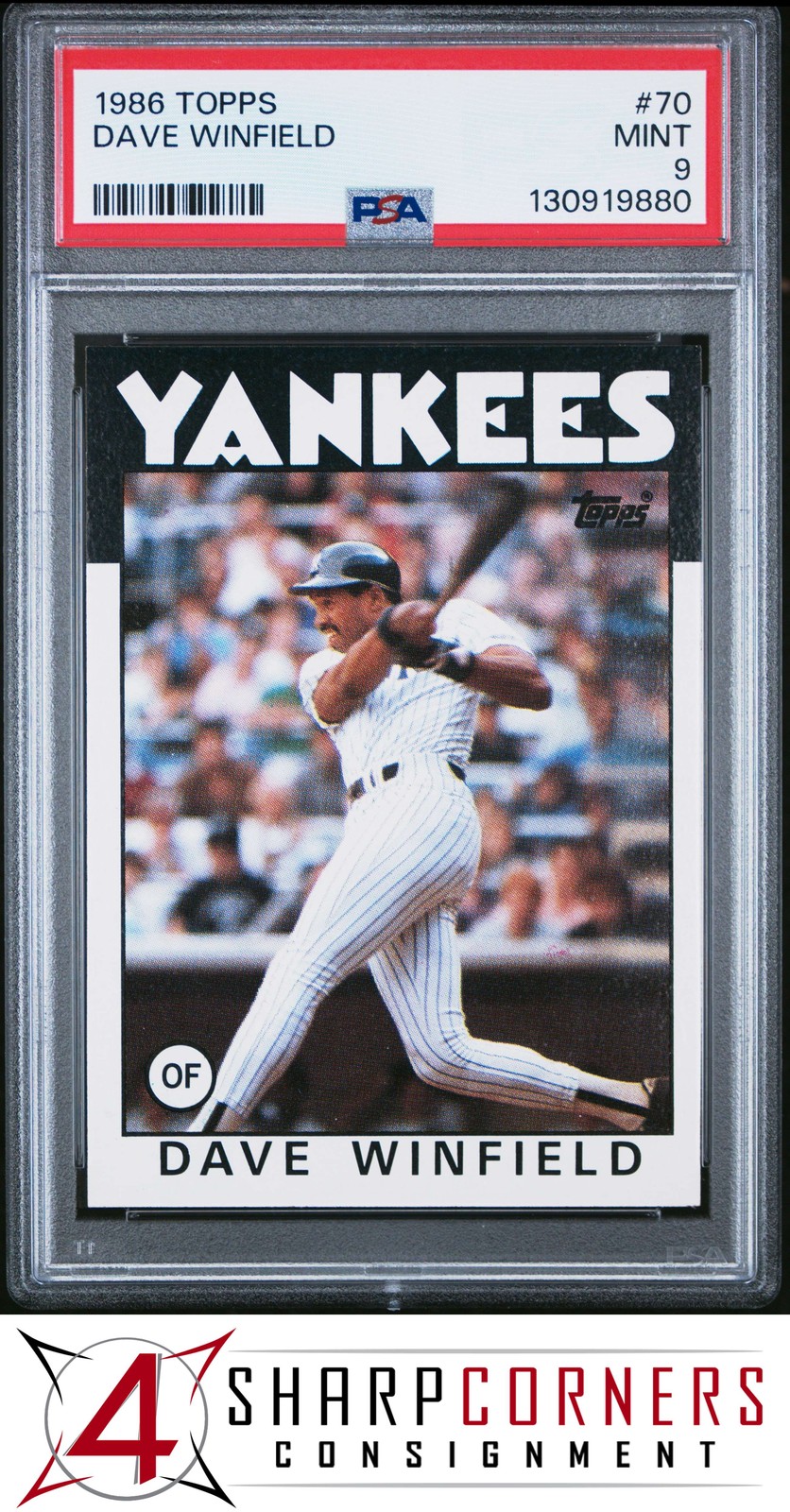 1986 TOPPS #70 DAVE WINFIELD YANKEES HOF PSA 9