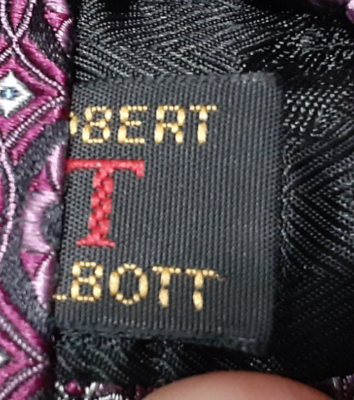 Robert Talbott Purple Geometric Circle Skinny Tie - image 5