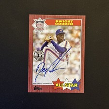 2022 Dwight Gooden 1987 Topps All Star Autograph Red. Low Numbered # 4/10.