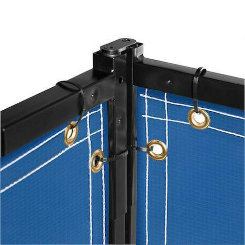 Welding Screen 8x8 ft Transparent Vinyl Blue Heat Resistant With Grommets - Picture 2 of 5
