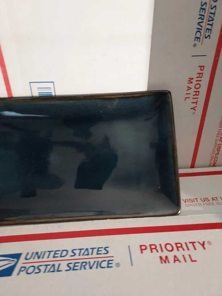 Plato Gabby China Bonito Negro y Azul Oscuro Bandeja Plato Plato Porcelana - T6#200 Foto 4 de 4