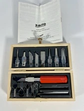 X-Acto Deluxe Woodcarving Set in Wooden Box No. X5175
