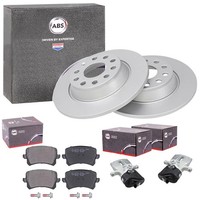 ABS Bremsscheiben + BelÄGe + BremssÄTtel Hinten Passend FüR Passat 3C B7 B6