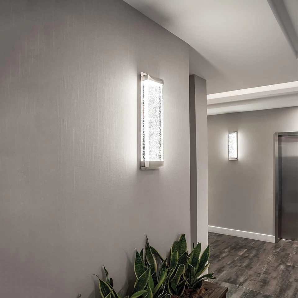 18-дюймовый светодиодный настенный бра 3000K полированный никель современный настенный светильник - Изображение 3 из 4