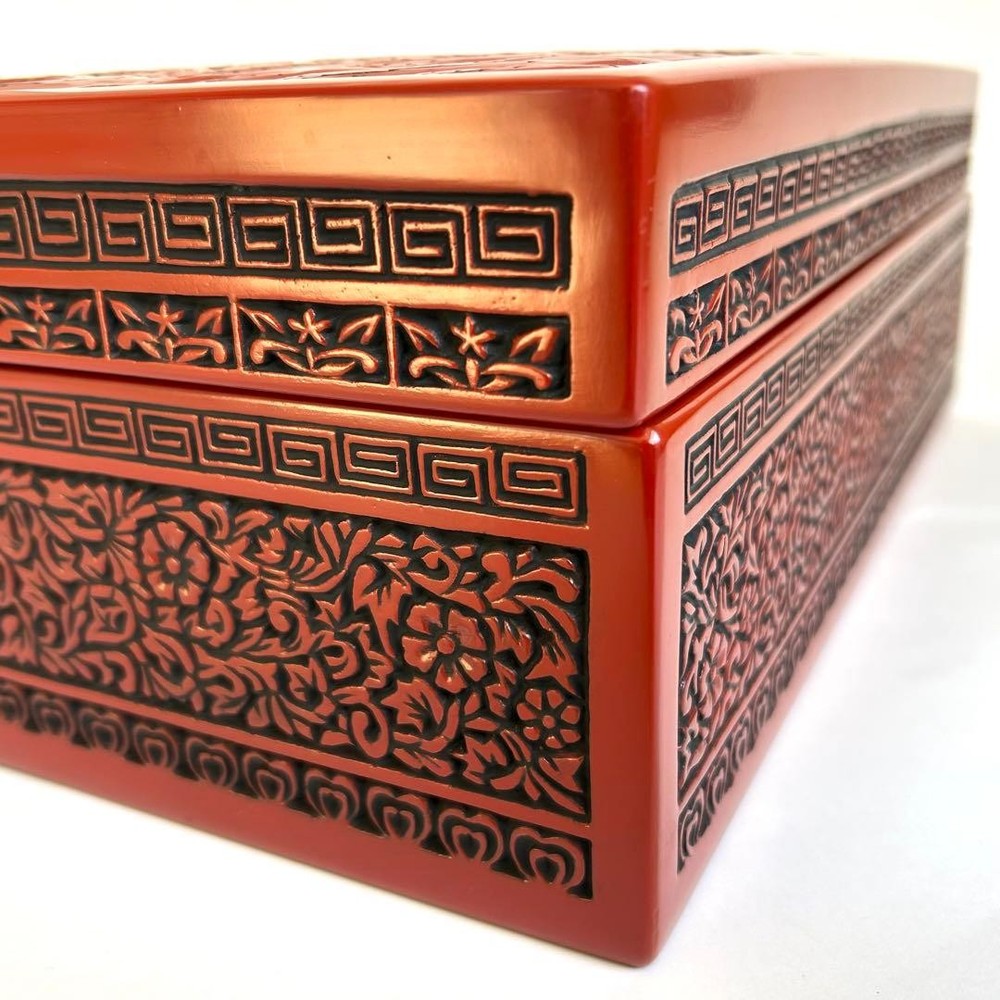 Jubako Bento Box Japanese Lacquer Tsuishu Sendai Letter box Inkstone Accessory c