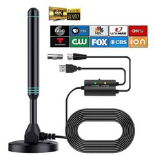 600 Mile TV Aerial Digital Indoor TV Aerial with Amplifier Signal Magnetic Base