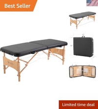 High-Quality Portable Massage Table - 400 lbs Capacity, Adjustable Height, Black