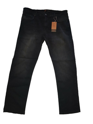 REAXION Herren Jeans Schwarz Hose Straight Big Size Gr. 36 NEU