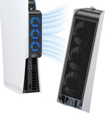 KiwiHome White Cooling Fan for PS5 Accessories, Upgraded Quiet Cooler Fan