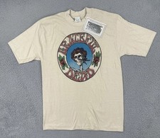 Vtg Belton Large Beige Single Stitch Shirt Made In USA The Grateful Dead Birtha
