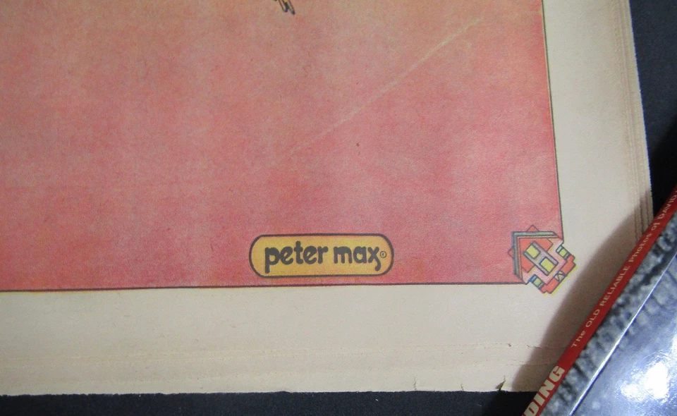 VINTAGE 1971 ORIGINAL PETER MAX PSYCHEDELIC ZODIAC NEWSPAPER POSTERS SET OF 12 - Image 4 of 4