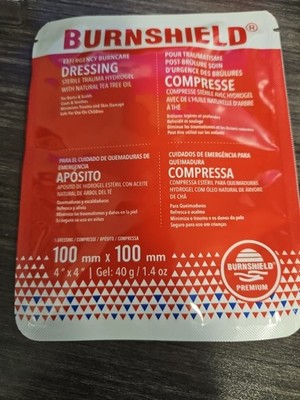 Burnshield 4'' X 4'' Burn Dressing Hydrogel IFAK EMT EMS First Aid Burn Care