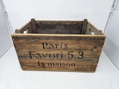 Rustic Wood Storage Crate Paris Favori 5.3 La Maison Decor Maybe Reproduction?