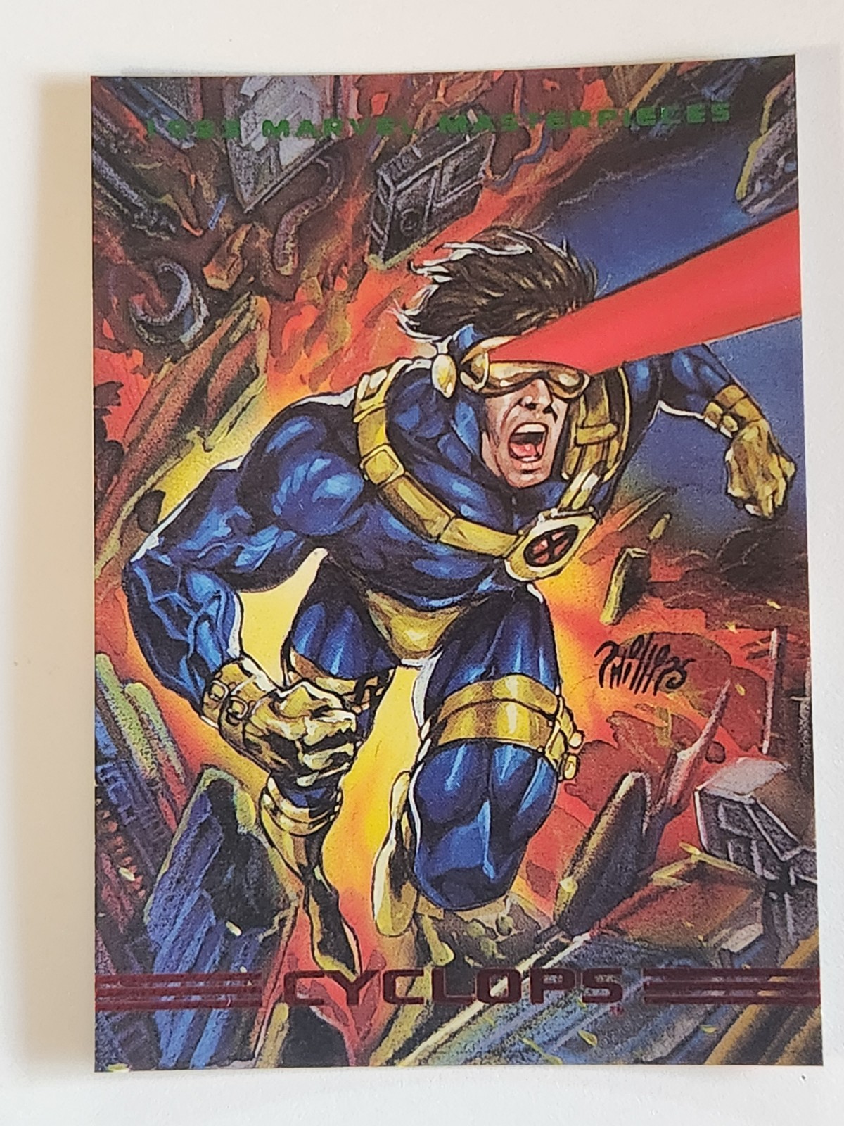 #7 CYCLOPS 1993 SkyBox Marvel Masterpieces X-MEN JOE PHILLIPS
