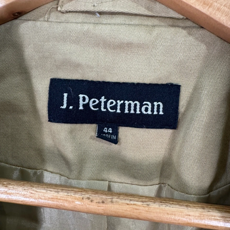 Chaqueta Blazer J. Peterman Para Hombres 44R Algodón Tostado Abrigo Deportivo 3 Botones Informal Tareas Foto 4 de 4