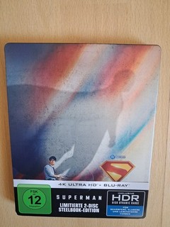 DC Comic James Gunn Superman STEELBOOK 4 K Ultra HD Blu Ray 2 Disc Set