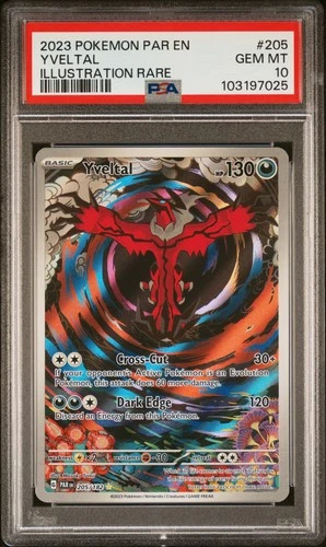 Yveltal 205/182 Illustration Rare Paradox Rift Pokemon English PSA 10 GEM