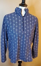 Lands' End Womens Large Petite L/P 14-16 Blue Fleece Quarter Zip Pullover...