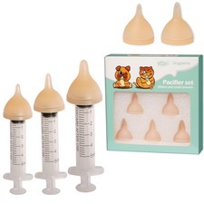 Silicone Feeding Nipples and Syringes for Newborn Kittens, Puppies,... Fast Ship