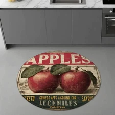 A Flannel Floor Mat with a Vegetarian Sharing Theme, a Red Sunday Mat, for 8 Ind