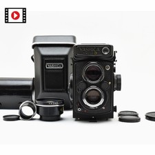 Meter Works Near MINT-- w/Case Yashica Mat 124G 6x6 TLR Film Camera from JAPAN