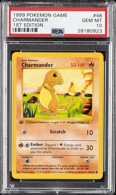 PSA6 ゼニガメ 初版 英語版 Base Set　1999 1ed 1999 POKEMON BASE SET 1ST EDITION #46 CHARMANDER PSA 10 | eBay