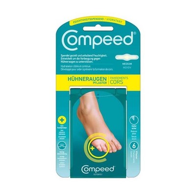 Compeed  Hühneraugenpflaster Medium feuchtigkeitsspendend · 6 St · PZN 09289700