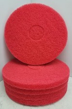 5 Pack Unitex FP-13RD-CS 13" Floor Pads Spray Buffing Red 3" Center Hole