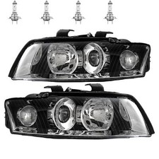 Set Di Fari Per Audi A4 B6 Tipo 8E Limo Avant H7+H7 Inclusi Lampade Anno 01-04