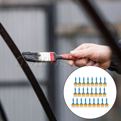 25 Pcs Paint Brush w/ Blue Plastic Handle for Professional Painter 3inch
