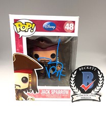JOHNNY DEPP SIGNED AUTOGRAPH FUNKO PIRATES OF THE CARIBBEAN BECKETT BAS COA