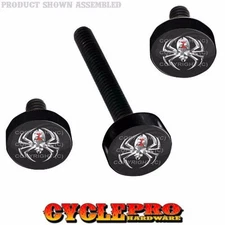 Black Billet Fairing Windshield Hardware Kit 14-Up Harley Touring - Widow Spider