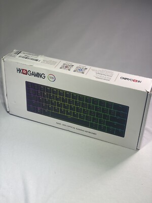 HK Gaming GK61 Black Hot-Swap RGB Gateron Blue Switches Doubleshot Keycap 1000Hz