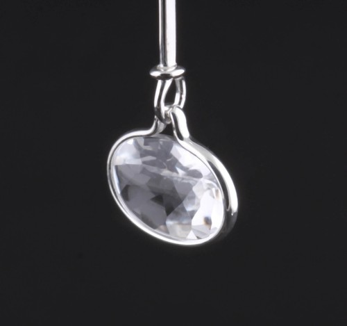 Georg Jensen Sterling Pendant with Rock Crystal # 628A. Vivianna Torun. 10009397 - Picture 4 of 8