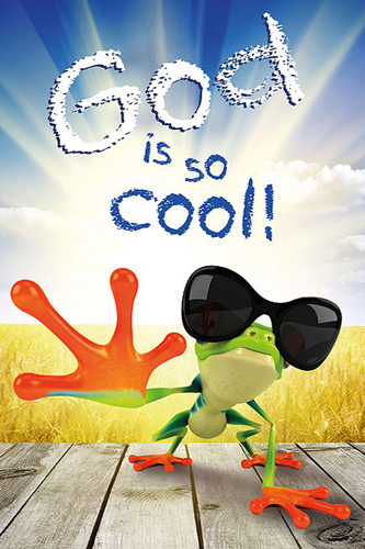 GODLIKE GENIUS ポスターデザイン GOD IS SO COOL (Christian Gekko) Inspirational 24x36 Wall POSTER