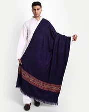 Man's Traditional Kullu Woolen Indian Shawl Stole Paisley Jamawar Wrap Pashmina