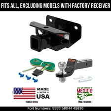 For 2010 Dodge Ram 1500 Trailer Hitch 4 Pin Wiring 2" Ball Excl OE Hitch Curt 6K