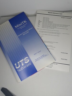 UTS Software Mini TK Solver IBM Version Book And Reference Card (b2) | eBay
