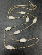 CHARMING CHARLIE Signed Vintage Necklace 32” Gold & Silver Tone