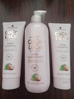 Lee Stafford Coco Loco Shine 2 Shampoo With Agave  & 1 Conditioner New!