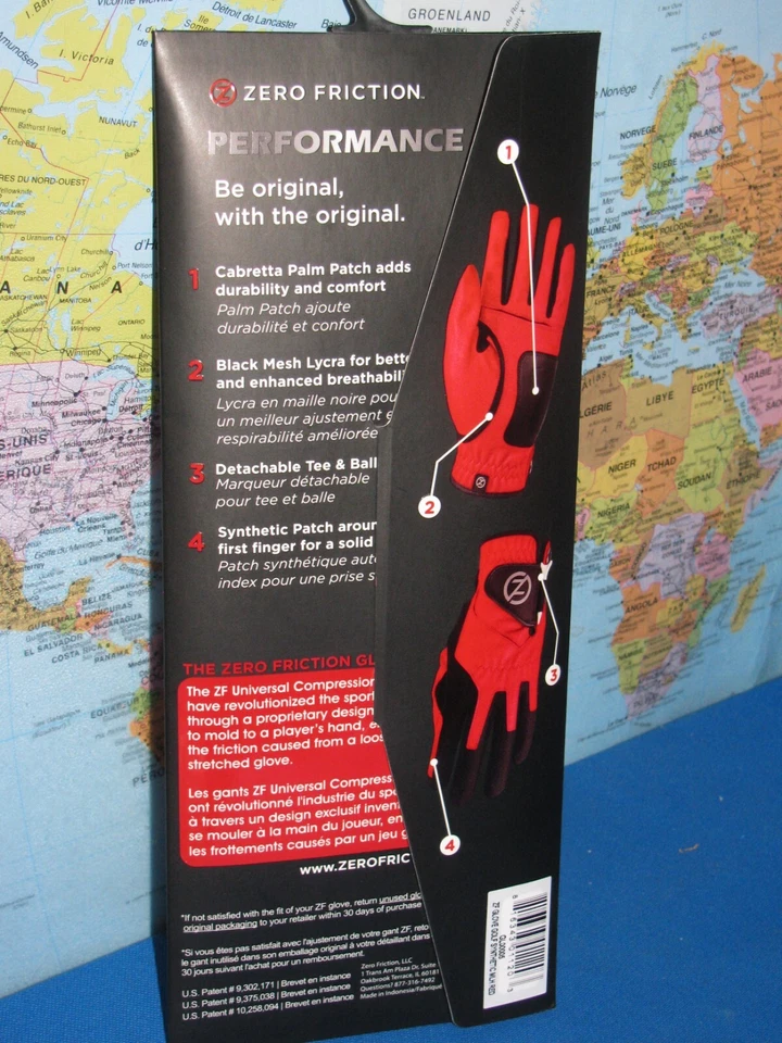GUANTE DEPORTIVO RENDIMIENTO FRICCIÓN CERO GOLF HOMBRE COMPRESIÓN IZQUIERDA AJUSTE NUEVO Foto 4 de 4