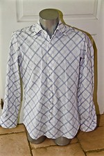 HUGO BOSS Blue Plaid Black Label Long Sleeve Cotton Shirt 39 New
