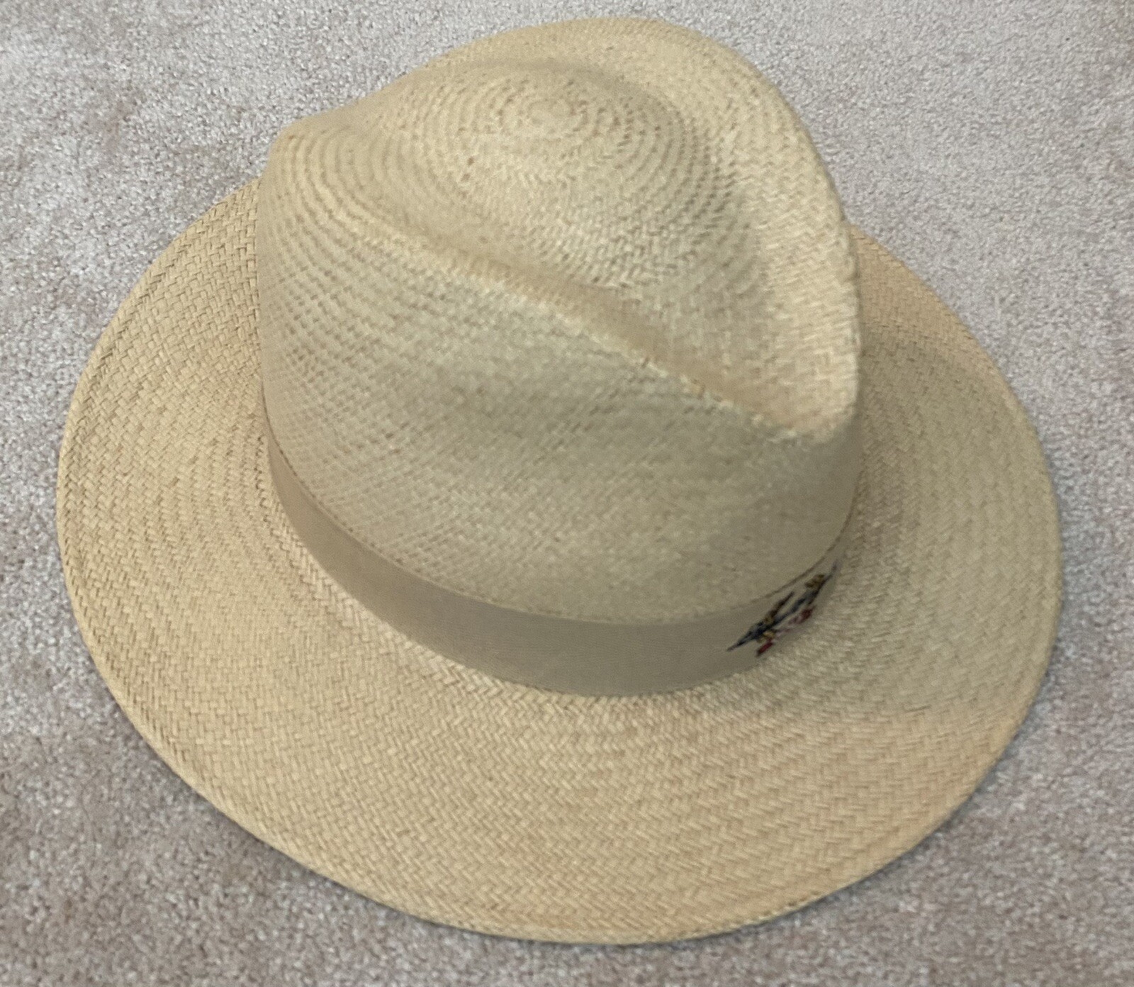 Eddie Bauer Golf Hat Straw Hat Large/XLarge Made in USA Straw Golf Hat