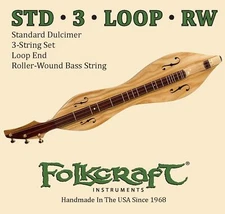 Folkcraft® Loop End Dulcimer String Set, Loop Ends (.012" 015" .024"RW)