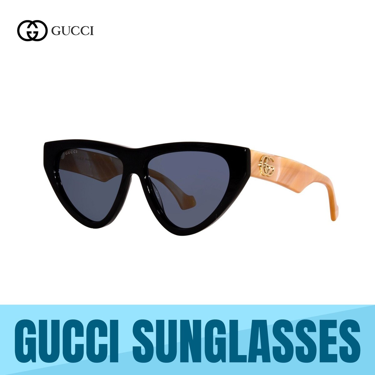 NEW GUCCI GG1333S 004 WOMEN’S SUNGLASSES GUCCI GUCCI NEW GUCCI GG1333S 001 WOMEN CAT EYE SUNGLASSES GUCCI  main image 3