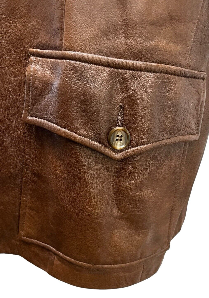 Vintage Scully Leather Jacket 42L Soft Brown Cowboy Satin Vintage Scully Leather Jacket 42L Soft Brown Cowboy Satin