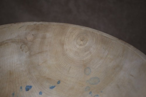 Vintage Large Round Wooden Dough Bread Bowl 13” Serving Dish - Picture 8 of 9
