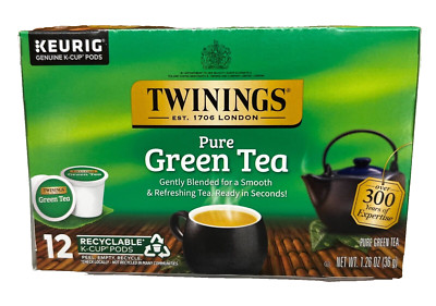 Twinings Pure Green Tea K Cups 1.26 oz 12 ct